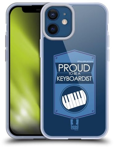 Head Case Designs Teclista Músicos Orgullosos Carcasa de Gel de Silicona Compatible con Apple iPhone 12 Mini