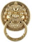 ZGJYSP Große Löwen-Türklopfer-Messing,Möbelgriffknöpfe,Torklopfer für den Außenbereich für Haustüren,Gold (Größe:24 cm breit) (24 cm breit)