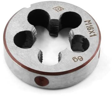 Qjaiune M16 x 1 - Troquel métrico de rosca derecha para mecanizado de moldes de roscado, rosca de 16 mm y rosca de máquina de paso de 1 mm, aleación de acero