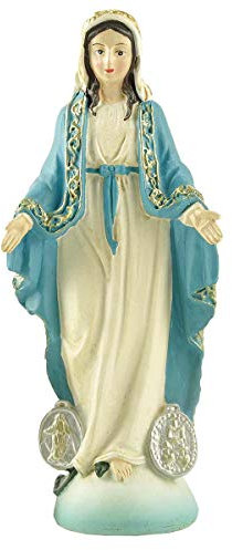 Statue der Jungfrau Maria, katholisch, religiöse Dekoration, Harzstatue, Our Lady of Grace of Collection and Home Use, 12 cm H.