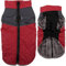 JoyDaog Warmer Fleece-Hundemantel für kleine Hunde, D-Ringe, wasserdichte Welpenjacke für den kalten Winter, Rot, Größe S