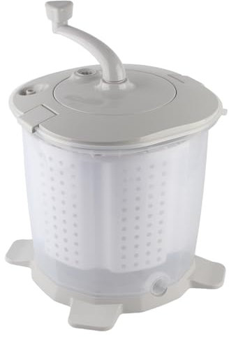 Fockety Mini Lavadora de Manivela, Lavadora de Ropa Manual Portátil Y Secadora Giratoria, Deshidratación Rápida, Pequeña Lavadora Compacta de Viaje Al Aire Libre para Dormitorio, Apartamento, Camping