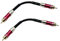 RCA to RCA Audio Cable Short;Seadream 2Pack 1RCA Male to 1RCA Male Stereo Audio Cable Converter,Preamp Jumpers Male to Male Patch Cable 8 inch (Black+Rose)
