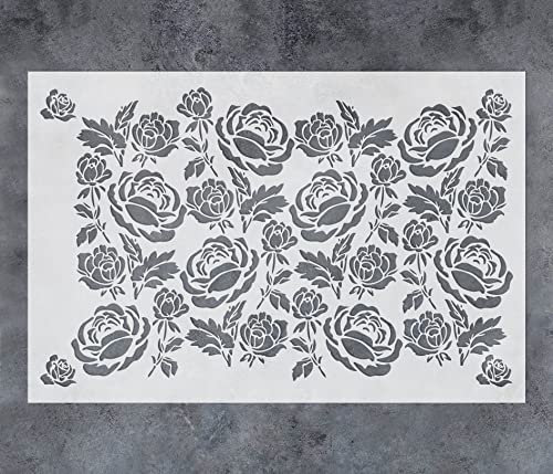 GSS Designs Grand pochoir mural en forme de rose 40,6 x 61 cm