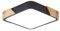 LuFun LED Deckenleuchten,Schwarz Moderne Holz Unterputzleuchte,Quadratförmige Holz Deckenbeleuchtung,24W,30cm*30cm,6500K Kaltweiß