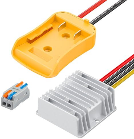 Vibit 20 V auf 12 V Step-Down-Konverter für Dewalt Batterie, DC-Netzadapter, Spannungsreduzierer, Transformator, 180 W Abwärtswandler, Regler für Golfwagen, RC, Auto, LKW, Licht & DIY
