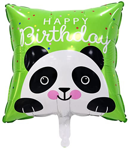 Folienballon 'Happy Birthday' mit süßem Panda-Motiv, perfekt für Geburtstagsfeiern, Kinderpartys, Dekoration, Überraschungsgeschenk, langlebig und wiederverwendbar, Kissenform, 44 x 54 cm