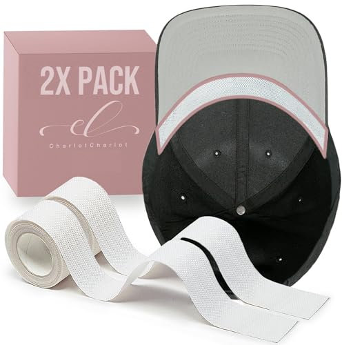 Hat Stain Protector Tape for Women (100+ Uses Total, Strong Adhesion, White), Save Your Hats from Makeup, Sweat and Sunscreen Stains, American Brand and American Design