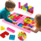 Puzzle Tetris Pop It Spiel Plopper Spielzeug Pop Up Spielzeug Popit Spielzeug Ab 3 4 5 6 Jahre Anti Stress Sensory Toys Fidget Toys Junge Mädchen Spielzeug 52 Blöcken Zwei-Spieler-Kampf - Rosa