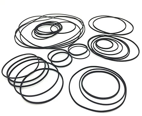 AOOSIR Zahnriemen Antriebsriemen Universal 26–135 Mm Mix Cassette Tape Machine Belt, Sortierter Gemeinsamer Gürtel Für Rekorder Walkman DVD-Laufwerk Übertragungsriemen (Größe : 26-120mm 30pcs)