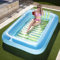 Sloosh 85 x 57/2.1 x 1.4m aufblasbarer Sonnenpool Tanning Pool, Luftmatratzte Pool, Sonnenbad mit abnehmbarem Kissen,Luftmatratze Wasser für Erwachsene, Sommerspaß, Wasserparty-Blau Grün
