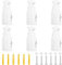 6 Piezas Soporte Radiador Pared Soporte Radiador ABS Espaciado Ajustable Toallero Soporte Radiador Suelo para Radiadores de Baño Rectos y Curvos