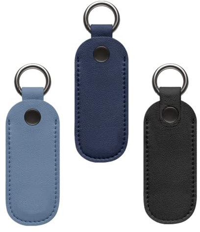 3PCS Leather U Disk Pouch Key Ring Holder USB Flash Drive Storage Bag Pen Drive Protective Cover Memory Stick Case