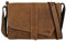 Ven Tomy Damen Leder Umhängetasche Schultertasche Crossbody Bag 4041, Farbe:Cognac
