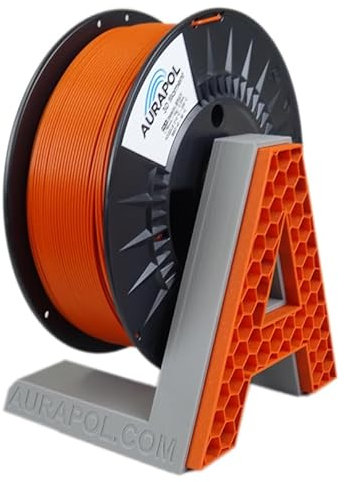 AURAPOL PLA 3D Filament 1.75, PLA 1kg, Filament-3d-druckmaterialien, Ziegel Metallic, 3D Drucker Filament, Präzision 1,75 mm +/- 0,02 mm, ERSCHWINGLICHE QUALITÄT