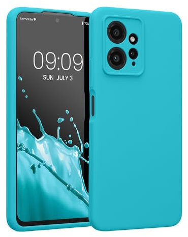 kwmobile Handyhülle kompatibel mit Xiaomi Redmi Note 12 (4G) Hülle - gummierte Handy Case aus Silikon in Cool Glacier