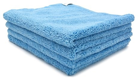 INION 4X Superflauschige Mikrofaser Tuch für die Pflege, Reinigung und Politur von Fahrzeugen mit 500gsm FUSSELFREI MICROFIBRA 42 x 48 cm, 4 Stück