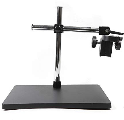 10-265mm Rotary Arm Stereo Microscope Boom Stand Lab Heavy Duty Focusing Racking Camera Table Adjustable Holder Digital Lift Platform Stereo Microscopes Stand for 50 mm diameter microscope heads