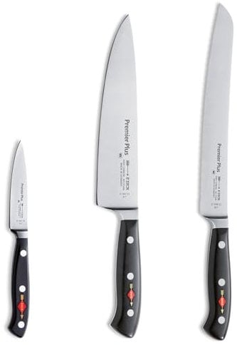 F. DICK Premier Plus - Kochmesser Set (für Profi- und Hobbyköche, 3er Set, 56 HRC, einfache Reinigung) 81474400