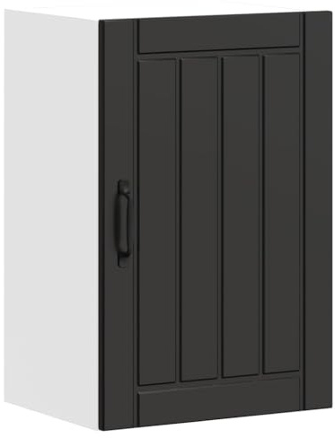 vidaXL Küchen-Hängeschrank Lucca Schwarz Holzwerkstoff