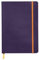 Rhodia 117823C - Rhodiarama taccuino morbido VIOLA MELANZANA - A5 14, 8 x 21 cm - a righe - 160 pag. - Carta Clairefontaine Avorio 90g/m² - segnalibro, chiusura con elastico - Copertina Simil Cuoio