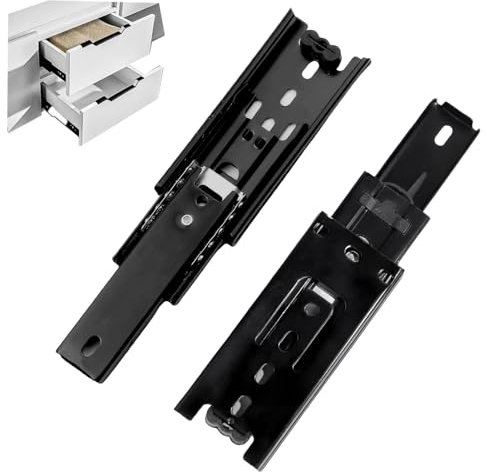 2er-Pack SchubladenauszüGe,100mm Schubladenauszug,3-Teilig Teleskopauszug,GeräUscharm Auszugsschienen,SchubladenfüHrung Belastbar Bis 45 Kg,Schienen FüR Schubladen FüR Alle Schubladentypen Geeignet