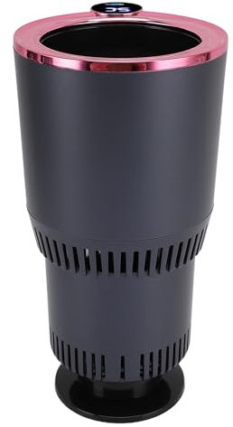 2 en 1 Carro de Tazas de Calentador, 12 V ABS ABS Aluminio Beber Refrigerador Calentador Ligero para Bebidas (Violeta)