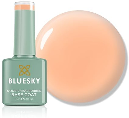 BLUESKY Nourishing Rubber Base Coat – Pflegender & Stärkender Basecoat für Naturnägel – Mit Pflanzenproteinen (Citrus Breeze BNR05)