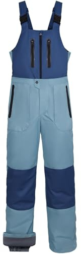 GEMYSE Herren Skihose Warm und Wasserdicht mit Verstellbaren Hosenträgern Winter-Snowboard-Latzhose(Smogblau mit Dunkelblau,XL)