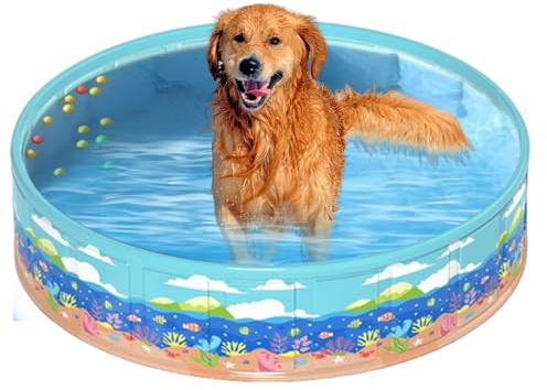 Planschbecken für – Planschbecken aus PVC, ohne Aufpumpen, faltbar – rutschfeste Badewanne, platzsparend, für Wasserparty, Garten, Außenbereich, Hof