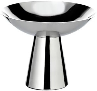 EDZARD Schale Malibu Ø 13,5 cm H 11 cm, Edelstahl hochglanzpoliert | Podestschale, Dekoschale, skulpturale Deko, Geschenk, Tischdeko, Geschenkidee, Servierschale