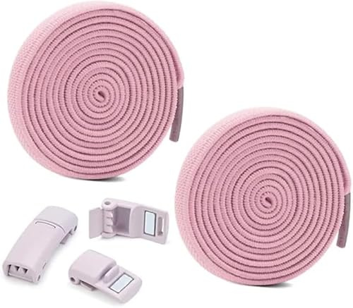 Eazylife Schnürsenkel, magnetische Schnürsenkel, kein Binden der Schnürsenkel, Metallverschluss, für Kinder und Erwachsene, für Sneaker, Sportschuhe, Wanderschuhe... (Rosa)