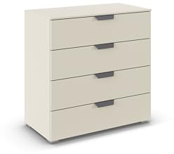 Rauch Möbel ADITIO, Kommode, Farbe Beige, Breite 80 cm | Sideboard im modernen Look, 4 Schubladen, Soft-Close-Funktion, für Schlafzimmer, Gästezimmer, Wohnzimmer, Garderobe, Flur