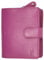 STARHIDE Women RFID Blocking Genuine Leather Clutch Wallet with Id Window and Side Zipped Coin Pouch 5530 (Fuchsia)