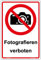 Schild Fotografieren verboten Hinweisschild 300x200 mm Hochformat, stabile Aluminiumverbundplatte 3mm stark - inkl. 4 Eckbohrungen