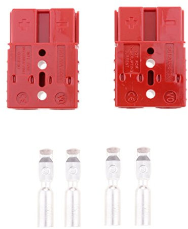 Sharplace 600V Batterie Schnell Anschluss Stapler Verbinden für Wetter und vibrationsresistente - Ampere Auswählen, Rot - 120A