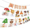 JeVenis Set of 2 Woodland First Year Photo Banner - Wild One First Birthday Party Decoration - Foxes Animal 12 Month Banner