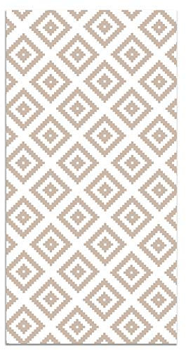 Panorama Tapis Vinyle du Sol Allée - Différentes Tailles - (Carrés Roses 60x250 cm)