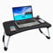 Mesa de Ordenador portátil para Cama y sofá, Soporte para Ordenador portátil, Soporte Vaso Mesa Plegable, portátil, Bandeja de Desayuno Mesa de Cama multifunción (Negro)
