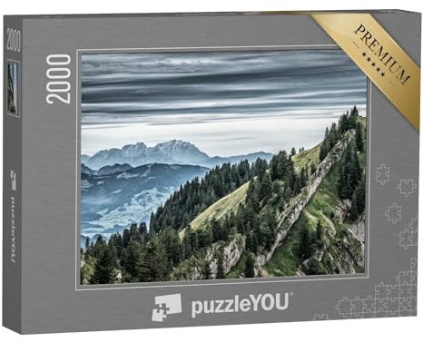 puzzleYOU: Puzzle 2000 Teile „Kamm der Nagelfluhkette im Allgäu, im Hintergrund der Säntis“ – aus der Puzzle-Kollektion Landschaft