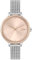 Lacoste Analog Quarzuhr für Damen Kollektion Cannes mit Silbernes Edelstahl-Mesh-Gliederarmband - 2001202