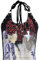 Goth Neckholder Nieten Crop Top Tie Dye Korsett Tops für Frauen Fairy Grunge Rückenfrei Strand Tank Cami Punk Lace Up Sommer Camisole, Goth Crop Top Lace Up Bustier Tops, Mittel