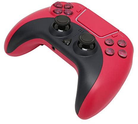 minifinker Gamepad Inalámbrico, Retroiluminación RGB 26.2 Pies Controlador de Juego Bluetooth Rojo 6 Ejes para PC