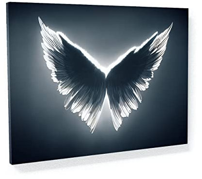 Sense Canvas Angel Wings Heaven 4 Leinwandkunst, Heimdekoration, Wandkunstdruck, Poster, Gemälde, mittelgroß, 24 x 18 / 3,8 cm