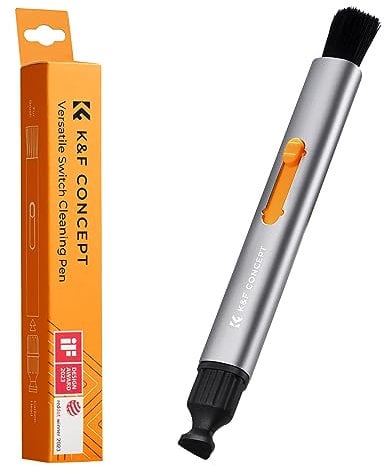 K&F Concept Stylo de Nettoyage pour Objectif Brosse de Nettoyage Douce et Spéciale pour Objectif d'Appareil Photo, Filtres, Viseurs, Téléphones, Ordinateur, Tablette et Ordinateur