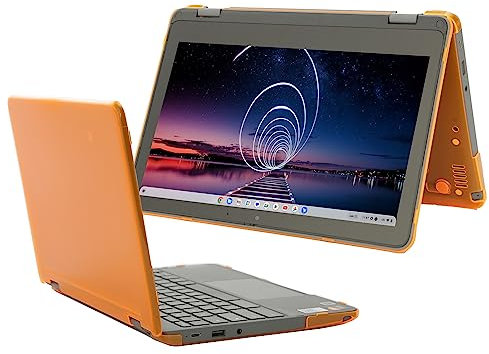 mCover Hard Shell Case ONLY Compatible for 2023~2024 11.6 Lenovo Chromebook 300E Yoga Gen4 / 100E Gen 4 Laptop (NOT Fitting Any Other Lenovo Models) - Orange