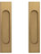MOROBOR 18cm poignée de porte coulissante rectangulaire auto - adhésive, 2pcs bronze or aluminium poignée plate sans emboutissage pour armoire de porte et fenêtre coulissante de grange