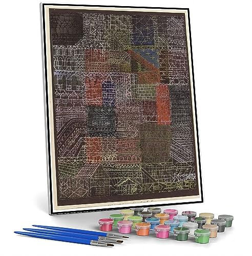 Malen nach Zahlen für Erwachsene Strukturelle II Gemälde von Paul Klee DIY Ölgemälde Malen nach Zahlen Kits