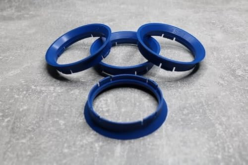 Zentrierringe Distanzringe 63,3 mm x 57,1 mm blau für Alufelgen