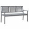 BaraSh 3-Sitzer Gartenbank 150 cm Grau Eukalyptus Massivholz Gartenbank Holz Gartenbank Mit Lehne Garten-Eckbank